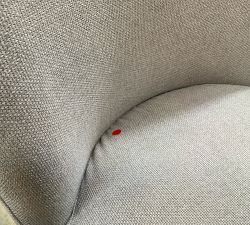 Open Box: Layton Upholstered Side Dining Chair - Performance Heathered Basketweave Oatmeal, Seadrift Legs