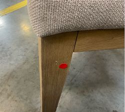 Open Box: Layton Upholstered Side Dining Chair - Performance Heathered Basketweave Oatmeal, Seadrift Legs