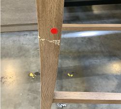 Open Box: Payson Leather Counter Stool (26") - Gravel Pewter, Seadrift Legs