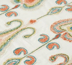 Yalla Embroidered Cotton Table Throw