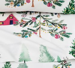 Christmas in the Country Organic Percale Sheet Set