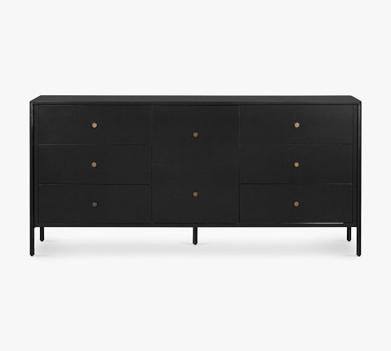 pottery barn metal dresser Harmon Metal 8-Drawer Tall Dresser (35.5")