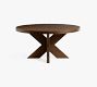 Modern Farmhouse Round Pedestal Extendable Dining Table (60"-78")