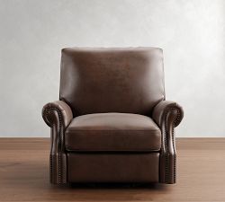 James Roll Arm Leather Swivel Chair