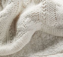 Cozy Cable Knit Throw