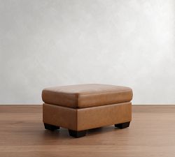 York Leather Ottoman