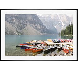 Moraine Lake Canoes by Justine Milton