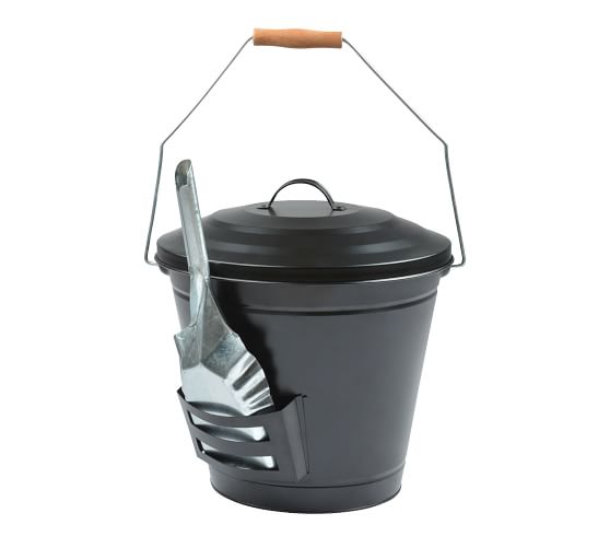 Fireplace Ash Bucket with Shovel