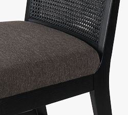 Lisbon Armless Black Cane Stool