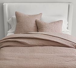 Open Box: Belgian Flax Linen Handcrafted Quilt, King/Cal. King - Smoky Quartz