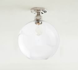 Glass Globe Flush Mount (13")