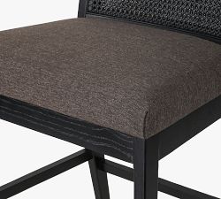 Lisbon Armless Black Cane Stool