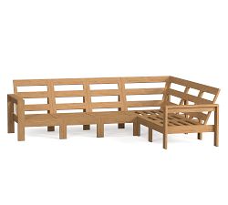 Malibu Teak 6-Piece Outdoor Sectional (108")