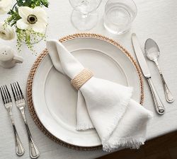 Tava Handwoven Rattan Oval Napkin Rings - Set of 4
