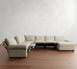 Big Sur Roll Arm Power Reclining 6-Piece Chaise Sectional (154"-166")