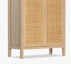 Dolores Cane Tall Storage Cabinet (38")
