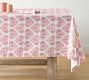 Heart Block Print Organic Cotton Tablecloth
