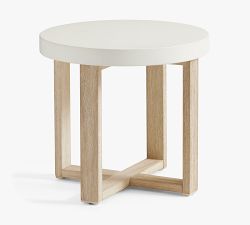 Indio Eucalyptus Round Outdoor Side Table (20")