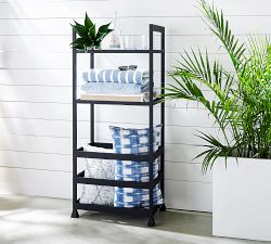 Malibu Metal Outdoor Pool Storage Towel Shelf