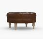 Martin Round Leather Ottoman