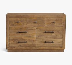 Open Box: Oakleigh 7-Drawer Dresser (57") - Heirloom Wheat, Traditional Hardware