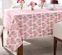 Heart Block Print Organic Cotton Tablecloth