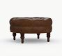 Martin Round Leather Ottoman