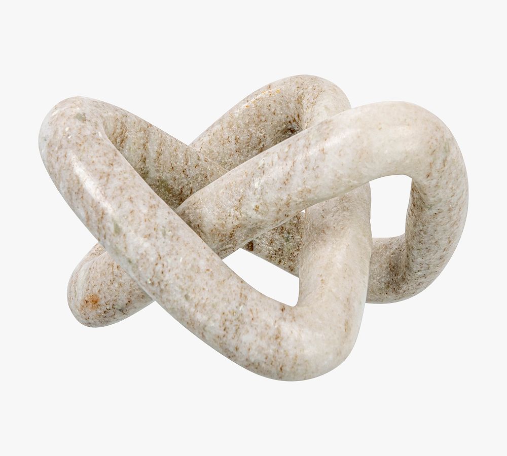 Variegated Marble Link Knot Decorative Object by Pottery Barn