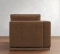 Build Your Own Carmel Wide Arm Wood Base Leather Sectional