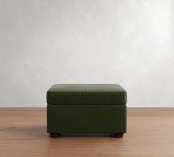 Open Box: Cameron Modern Square Arm Storage Ottoman - Performance Everydayvelvet™ Fern