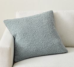 Open Box: Cozy Teddy Faux Fur Pillow Cover, 24" - Cloud