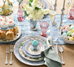 Botanical Bunny Stoneware Salad Plates - Mixed Set of 4