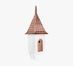 Cottage Copper Bird House Stake