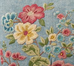 Evelyn Floral Embroidered Pillow Cover