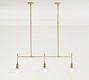 Farmhouse Glass Linear Chandelier (43")