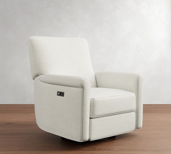 Irving Roll Arm Swivel Glider Recliner by Pottery Barn