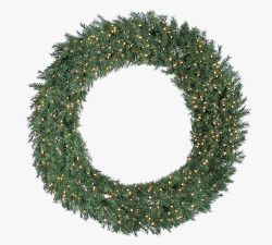 Faux Lit Aspen Spruce Wreath