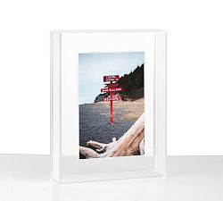 Open Box: Acrylic Floating Frame with Frosted Sides, 5" x 7"