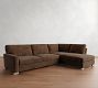 Turner Square Arm Leather Return Bumper Sectional (106"&ndash;125")