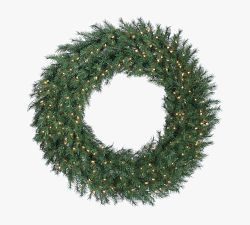 Faux Lit Aspen Spruce Wreath