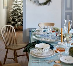 Nutcracker Handcrafted Stoneware Land of Snow Oval Platter