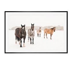 Open Box: Waiting for Spring by Jennifer Meyers with Mat, 28" x 42" - Black