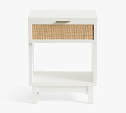 Open Box: Westly Cane Mini Nightstand (20") - Chalk White