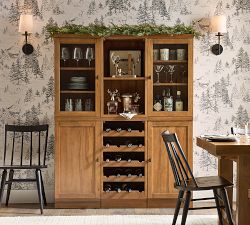 Reed Modular Bar Shelf with Cabinet &amp; Wine Storage (54")