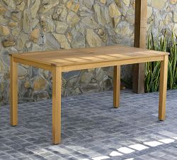 Brockville 7-Piece Teak Rectangular Dining Table Set