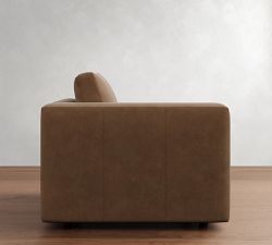 Build Your Own Carmel Wide Arm Leather Sectional