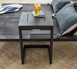 Malibu Metal Rectangular Outdoor C-Table (17")