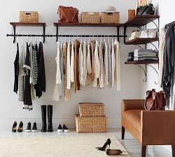 New York Closet Collection Clothing Rod &amp; Shelf
