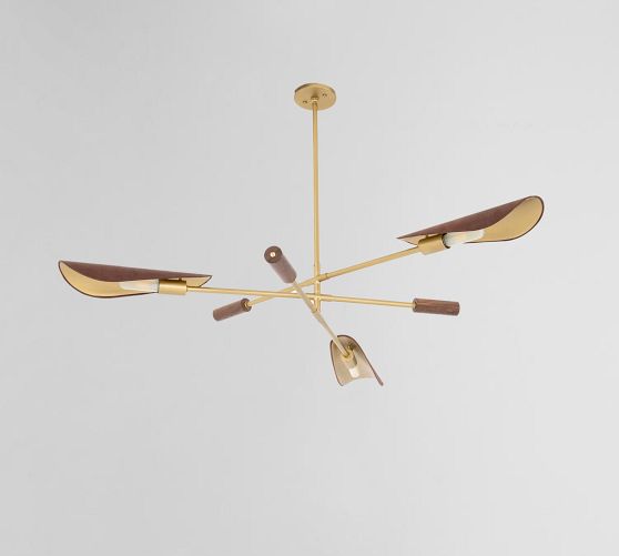 Canlish Leather Chandelier (53") by Pottery Barn