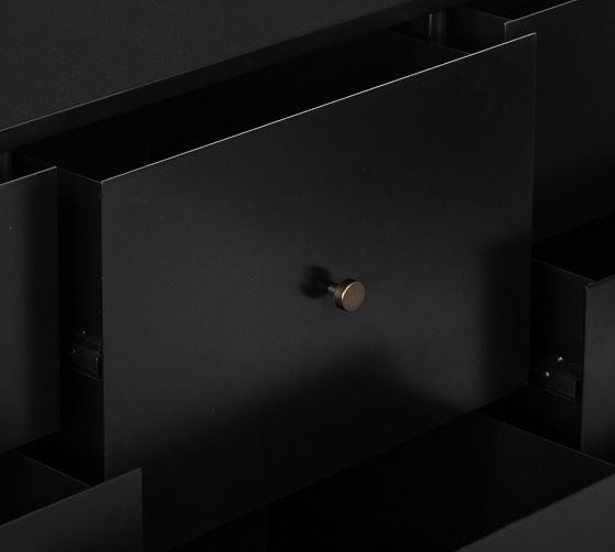 black dresser pottery barn CBJCBJ 31.5" 5 Drawers Dressers, Large Floor Mid-Century Chest of Draw  HLR